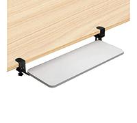ZGHQHCDRH For Home Office Computer Desk Extender, Under Sliding Keyboard Drawer Platforms, with Clamp, Easy Install, Ergonomic(White,52X25cm/20.5X10inch)