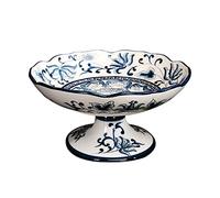ZGHQHCDRH Fruit Tray, Home Living Room Kitchen Restaurant Desktop Decor Round Ceramic Fruit Plate for Kitchens Dining Table Snack pla