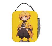 ZGHQHCDRH Funny Kawaii Zenitsu Insulated Lunch Bag Large Anime Demon Reusable Cooler Bag Tote Lunch Box Beach Food Storage Bags