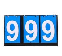 ZGHQHCDRH Game scoreboard, Scoreboard Score Keeper Manual Flip Cards Counter Portable Tabletop For Basketball Football Tennis(Blue Three Digits)