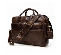 ZGHQHCDRH Genuine Leather Men Briefcase Vintage 16 Inch Big Business Laptop Handbag Large Cowhide Messenger Shoulder Bag Man