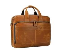 ZGHQHCDRH Genuine Leather Men Briefcase Vintage 16 Inch Big Business Laptop Handbag Large Cowhide Messenger Shoulder Bag Man(Dark Brown,Big Size)