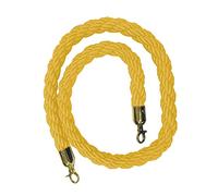 ZGHQHCDRH Guardrail rope, Barrier Ropes with Hook, Heavy-Duty Queue VIP Stanchion Twisted Rope, for Wexhibition Ticket Offices Crowd Control/(Yellow,1M/39Inch/3.3Ft)
