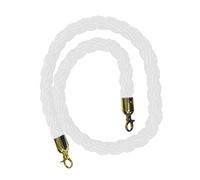 ZGHQHCDRH Guardrail rope, Barrier Ropes with Hook, Heavy-Duty Queue VIP Stanchion Twisted Rope, for Wexhibition Ticket Offices Crowd Control/(White,1M/39Inch/3.3Ft)