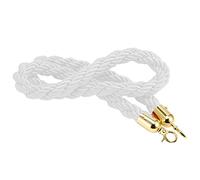 ZGHQHCDRH Guardrail rope, Long Twisted Hanging Stanchion Rope, Heavy-Duty Crowd Control Rope Barrier/Squeue Line, for Hall Theaters Museums/(White,Length 0.6M/2Ft/24In)