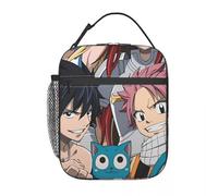 ZGHQHCDRH Happy Fairys Tailed Manga Insulated Lunch Bag Food Container Bags Reusable Cooler Thermal Bento Box for Picnic