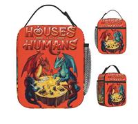 ZGHQHCDRH Houses and Humans Gamer Video Game Lunch Bag for Unisex Lunch Box Picnic Cooler Bag Portable Insulated Waterproof Tote Food Bags