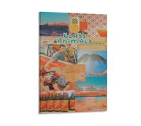 ZGHQHCDRH How to Be A Human Being Glass AnimalsModern Wall Art Poster Textured Canvas Print for Living Room A Striking Centerpiece for Your Home Office DecorFrame-style20x30inch(50x75cm)