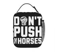ZGHQHCDRH Insulated Lunch Tote Bag Don't Push The Horses Product Funny Meme Quote Storage Food Box Y2K Cooler Thermal Lunch Box for Work