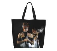 ZGHQHCDRH Kawaii Printed Mylene Farmer Shopping Tote Bags Recycling Canvas Shoulder Shopper French Singer Handbag