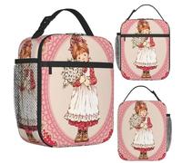 ZGHQHCDRH Kawaii Sarah Kay Insulated Lunch Bag for Women Bento Storage Food Boxes Portable Container Cooler Thermal Lunch Box Tote