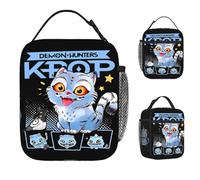 ZGHQHCDRH Kpop Demons Derpy The Tiger Bird Insulated Lunch Tote Bag for Outdoor Saja Boys Food Box Portable Thermal Cooler Bento Box