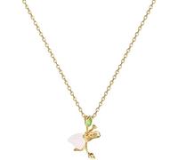 ZGHQHCDRH Ladies' silver necklace, Sterling Fine Necklace For Women S925 Silver Rose Lotus Leaf Dainty Trendy Choker Delicate Chain Gift Jewelry For Her Girls Couples