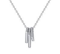 ZGHQHCDRH Ladies' silver necklace, Sterling Simple Necklace For Women S925 Silver Geometric Zircon Dainty Trendy Choker Delicate Chain Gift Jewelry For Her Girls Couples