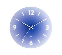 ZGHQHCDRH large wall clock, There Is No Ticking Sound, Quiet And Round Fashion Gradient Modern Decorative Clock, 35 Cm, Battery Power Supply(Lin20198 Blue Glass Clock)