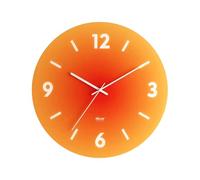 ZGHQHCDRH large wall clock, There Is No Ticking Sound, Quiet And Round Fashion Gradient Modern Decorative Clock, 35 Cm, Battery Power Supply(Lin20197 Orange Glass Clock)