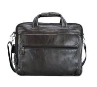 ZGHQHCDRH leather briefcase, Briefcase For Men Genuine Leather A4 Office Bag Handbag Business Casual Men's Travel 15.6" Laptop Shoulder Bags Tote