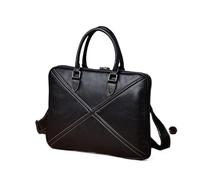 ZGHQHCDRH leather briefcase, Leather Briefcase Bag For Men Laptop Husband Handbag Designer Folder For A4 Documents Office Work Storage Attache Case