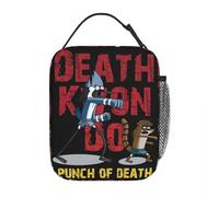 ZGHQHCDRH Lunch Box Rigby and Mordecai Punch of Death Product Storage Food Box Causal Thermal Cooler Lunch Box for Outdoor