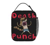 ZGHQHCDRH Lunch Boxes Rigby's Death Punch of Death Regulars Show Merch Lunch Container Causal Cooler Thermal Lunch Box for Outdoor