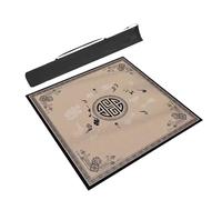ZGHQHCDRH mahjong mat， Mahjong table mat Tabletop Game Mats, Square with Rubber Backing Anti Slip Noise Reducing Thick Table Cover for Cards Poker(Brown,27.6x27.6in/70x70cm)