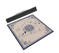 ZGHQHCDRH mahjong mat， Mahjong table mat Tabletop Game Mats, Square with Rubber Backing Anti Slip Noise Reducing Thick Table Cover for Cards Poker(Blue,35.4x35.4in/90x90cm)