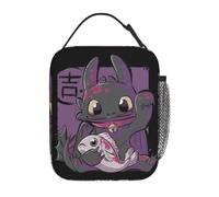 ZGHQHCDRH Maneki Toothless Cute Night Fury Insulated Lunch Bags Food Container Bags Leakproof Cooler Thermal Lunch Boxes for Work
