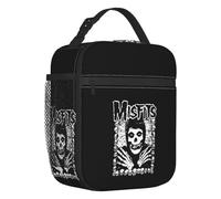 ZGHQHCDRH Misfits Rock Punk Skull Insulated Lunch Bag for Women Waterproof Cooler Thermal Bento Box Office Picnic Travel