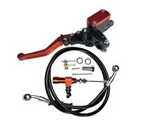 ZGHQHCDRH Motorcycle Hydraulic Clutch Kit Lever Master Cylinder Knitting Oil Hose Fit for Racing Yamaha Kawasaki Honda Suzuki(Orange-FB)