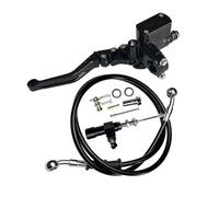 ZGHQHCDRH Motorcycle Hydraulic Clutch Kit Lever Master Cylinder Knitting Oil Hose Fit for Racing Yamaha Kawasaki Honda Suzuki(Black-FB)