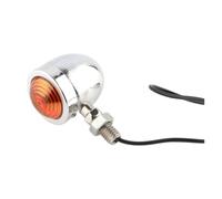 ZGHQHCDRH Motorcycle turn signal indicator light Motorcycle Tail Light 12V Mini Round Rear Turn Signal Indicatorturn Signal Front Indicator Light Or Rear Indicator Light(1PCS - silvery)