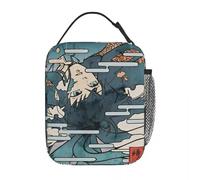 ZGHQHCDRH Muichiro Tokito Insulated Lunch Bag Large Anime Demon Reusable Thermal Bag Lunch Box Tote College Travel Food Handbags