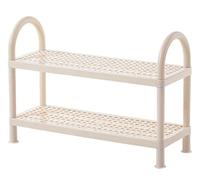 ZGHQHCDRH Multi-Layer Plastic Shoe Rack - Modern Minimalist Storage Stand for Narrow Closets Entryways & Hallways - 2-Tier Shoe for Home & Office