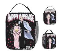 ZGHQHCDRH My Happy Marriage Lunch Bag Aesthetic Lunch Box for Child School Portable Cooler Bag Oxford Print Thermal Lunch Bags