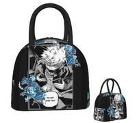 ZGHQHCDRH My Hero Academia Dabi Anime Blue Flowers Lunch Bags Insulated Bento Box Lunch Tote Picnic Bags Cooler Bag for Woman Children