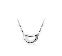 ZGHQHCDRH necklace, New Link Chain Necklace for Women Fashion 925 Sterling Silver Bean Simple Pendant Necklace Fine Jewelry Girl Gift