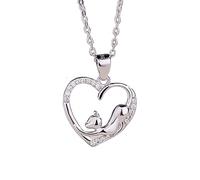 ZGHQHCDRH Necklaces, Sterling Cute Necklace For Women S925 Sterling Silver Naughty Cat Dainty Trendy Choker Delicate Necklace Chain Gift Jewelry For Her Girls Couples