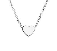 ZGHQHCDRH Necklaces, Sterling Fine Necklace For Women S925 Sterling Silver Heart Dainty Trendy Choker Delicate Necklace Chain Gift Jewelry For Her Girls Couples