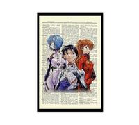 ZGHQHCDRH Neon Evangelion Vintage Dictionary Art Poster Canvas Poster Bedroom Decor Landscape Office Room Decor Gift 12x18inch(30x45cm)