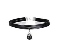 ZGHQHCDRH New Black Velvet Ribbon Choker Necklace Cool Punk Goth Gothic Leather Collar Choker Harajuku Star Snowflake Heart Clavicle Chain