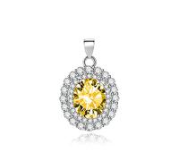 ZGHQHCDRH New Pendant Necklace 925 Jewelry with Zircon Gemstone for Women Wedding Anniversary Party Promise Jewelry Gift