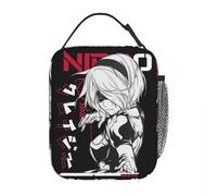 ZGHQHCDRH Nier Automata 2B Insulated Lunch Bags Portable Anime Reusable Thermal Bag Tote Lunch Box Office Outdoor Food Bag