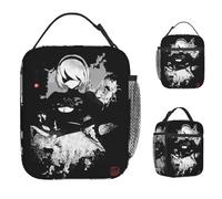 ZGHQHCDRH NieRAutomata 2B Japan Lunch Bag Portable Lunch Box Adult Picnic Graphic Cooler Bag Leisure Waterproof Tote Food Bags