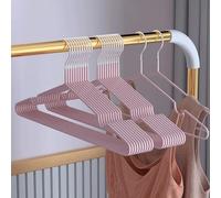 ZGHQHCDRH Non-Slip Plastic Clothes Hanger with Curved Design Wide Shoulder Semi-Circular Shape Sturdy & Lightweight -Saving Wardrobe (Color 7 Set of 3)