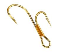 ZGHQHCDRH Nose Hair Trimmer， Fish Hooks 20pcs Barbed Golden Double Fishing Hooks Ryder Pike Dead Bait Salmon Trout Perch Ringed Zander for Riverside(6)