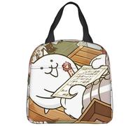 ZGHQHCDRH Nyanko Great War Lunch Bag for Women Print Lunch Box Casual Picnic Cooler Bag Portable Oxford Tote Food Bags