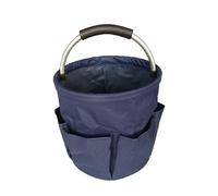 ZGHQHCDRH Outdoor folding large-capacity storage bag multi-compartment portable hand basket picnic travel storage bucket(Blue)