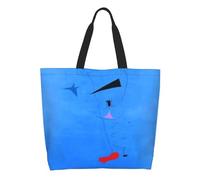 ZGHQHCDRH Painting Blue Star By Joan Miro Grocery Shopping Bag Canvas Shopper Shoulder Tote Bag Large Capacity Abstract Art Handbag