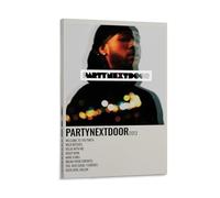 ZGHQHCDRH PartyNextDoorModern Wall Art Poster Textured Canvas Print for Living Room A Striking Centerpiece for Your Home Office DecorFrame-style16x24inch(40x60cm)