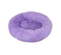 ZGHQHCDRH Pet Calming Bed, Full-size Washable Donut Shape, Designed Like A Donut, Suitable As A Comfortable Sleep Aid For All Types Of Cats.(Purple,S 1pcs)